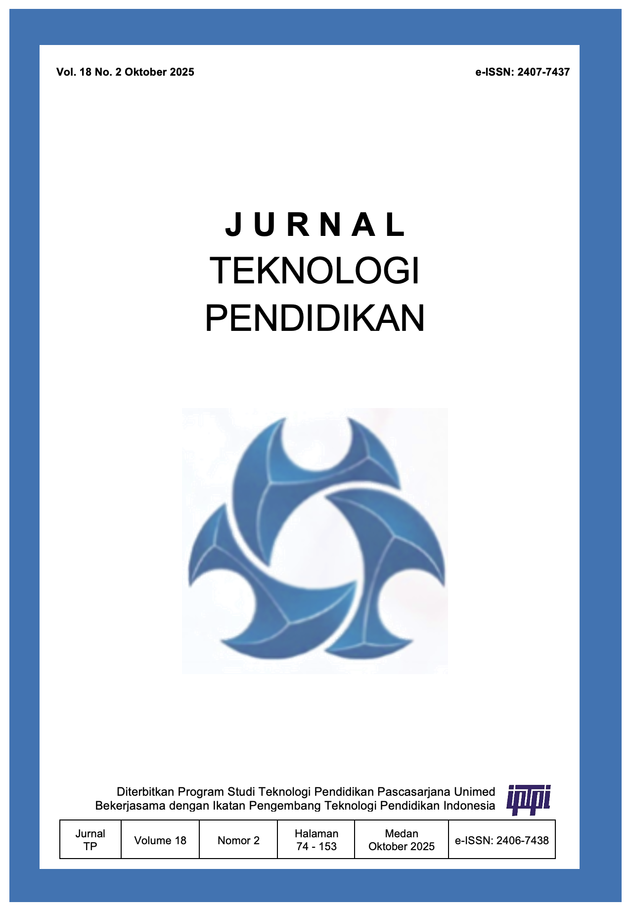 					View Vol. 18 No. 2 (2025): Oktober - Jurnal Teknologi Pendidikan
				