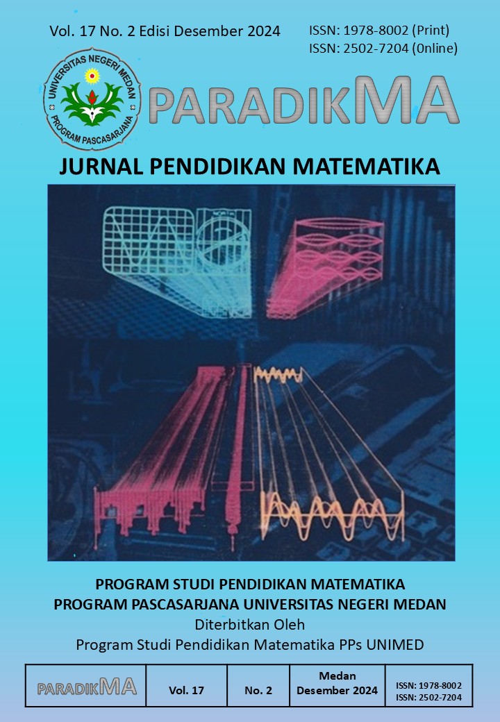 View Vol. 17 No. 2 (2024): PARADIKMA JURNAL PENDIDIKAN MATEMATIKA (July - December 2024)